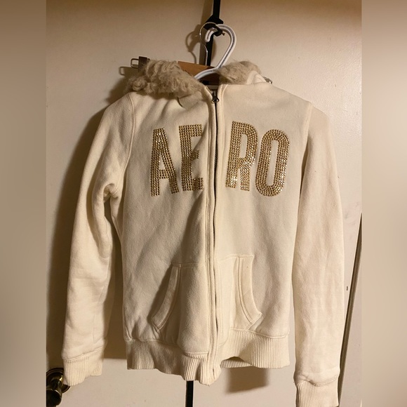 Aeropostale Fur hood Zip up - Picture 1 of 3